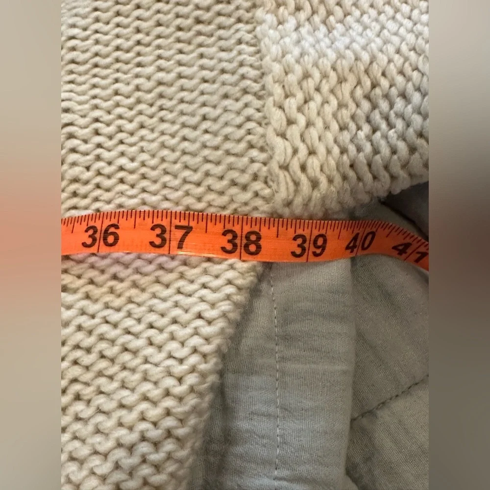 Love Stitch chunky Cable Knit Wool Blend Cowl Neck Cropped oversized sweater M